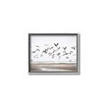 Picture of Seagulls flying on a rainy day _GroupedProduct_Rectangle_Landscape_Photography _GroupedProduct_Rectangle_Landscape_Canvas_Framed_