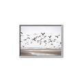 Picture of Seagulls flying on a rainy day _GroupedProduct_Rectangle_Landscape_Photography _GroupedProduct_Rectangle_Landscape_Canvas_Framed_