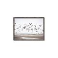 Picture of Seagulls flying on a rainy day _GroupedProduct_Rectangle_Landscape_Photography _GroupedProduct_Rectangle_Landscape_Canvas_Framed_
