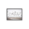Picture of Seagulls flying on a rainy day _GroupedProduct_Rectangle_Landscape_Photography _GroupedProduct_Rectangle_Landscape_Canvas_Framed_
