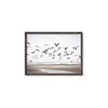Picture of Seagulls flying on a rainy day _GroupedProduct_Rectangle_Landscape_Photography _GroupedProduct_Rectangle_Landscape_Canvas_Framed_