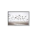 Picture of Seagulls flying on a rainy day _GroupedProduct_Rectangle_Landscape_Photography _GroupedProduct_Rectangle_Landscape_Canvas_Framed_