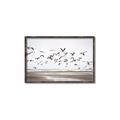 Picture of Seagulls flying on a rainy day _GroupedProduct_Rectangle_Landscape_Photography _GroupedProduct_Rectangle_Landscape_Canvas_Framed_