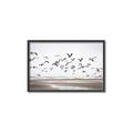 Picture of Seagulls flying on a rainy day _GroupedProduct_Rectangle_Landscape_Photography _GroupedProduct_Rectangle_Landscape_Canvas_Framed_
