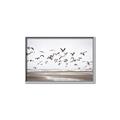 Picture of Seagulls flying on a rainy day _GroupedProduct_Rectangle_Landscape_Photography _GroupedProduct_Rectangle_Landscape_Canvas_Framed_