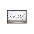 Picture of Seagulls flying on a rainy day _GroupedProduct_Rectangle_Landscape_Photography _GroupedProduct_Rectangle_Landscape_Canvas_Framed_