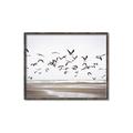 Picture of Seagulls flying on a rainy day _GroupedProduct_Rectangle_Landscape_Photography _GroupedProduct_Rectangle_Landscape_Canvas_Framed_