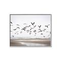 Picture of Seagulls flying on a rainy day _GroupedProduct_Rectangle_Landscape_Photography _GroupedProduct_Rectangle_Landscape_Canvas_Framed_