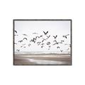 Picture of Seagulls flying on a rainy day _GroupedProduct_Rectangle_Landscape_Photography _GroupedProduct_Rectangle_Landscape_Canvas_Framed_