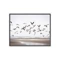 Picture of Seagulls flying on a rainy day _GroupedProduct_Rectangle_Landscape_Photography _GroupedProduct_Rectangle_Landscape_Canvas_Framed_