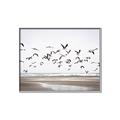 Picture of Seagulls flying on a rainy day _GroupedProduct_Rectangle_Landscape_Photography _GroupedProduct_Rectangle_Landscape_Canvas_Framed_