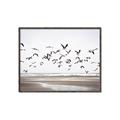Picture of Seagulls flying on a rainy day _GroupedProduct_Rectangle_Landscape_Photography _GroupedProduct_Rectangle_Landscape_Canvas_Framed_