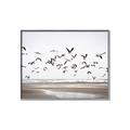 Picture of Seagulls flying on a rainy day _GroupedProduct_Rectangle_Landscape_Photography _GroupedProduct_Rectangle_Landscape_Canvas_Framed_