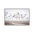 Picture of Seagulls flying on a rainy day _GroupedProduct_Rectangle_Landscape_Photography _GroupedProduct_Rectangle_Landscape_Canvas_Framed_