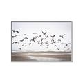 Picture of Seagulls flying on a rainy day _GroupedProduct_Rectangle_Landscape_Photography _GroupedProduct_Rectangle_Landscape_Canvas_Framed_