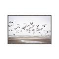 Picture of Seagulls flying on a rainy day _GroupedProduct_Rectangle_Landscape_Photography _GroupedProduct_Rectangle_Landscape_Canvas_Framed_
