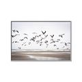 Picture of Seagulls flying on a rainy day _GroupedProduct_Rectangle_Landscape_Photography _GroupedProduct_Rectangle_Landscape_Canvas_Framed_