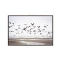 Picture of Seagulls flying on a rainy day _GroupedProduct_Rectangle_Landscape_Photography _GroupedProduct_Rectangle_Landscape_Canvas_Framed_
