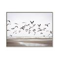 Picture of Seagulls flying on a rainy day _GroupedProduct_Rectangle_Landscape_Photography _GroupedProduct_Rectangle_Landscape_Canvas_Framed_