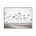 Picture of Seagulls flying on a rainy day _GroupedProduct_Rectangle_Landscape_Photography _GroupedProduct_Rectangle_Landscape_Canvas_Framed_