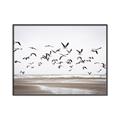 Picture of Seagulls flying on a rainy day _GroupedProduct_Rectangle_Landscape_Photography _GroupedProduct_Rectangle_Landscape_Canvas_Framed_