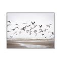 Picture of Seagulls flying on a rainy day _GroupedProduct_Rectangle_Landscape_Photography _GroupedProduct_Rectangle_Landscape_Canvas_Framed_