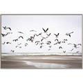 Picture of Seagulls flying on a rainy day _GroupedProduct_Rectangle_Landscape_Photography _GroupedProduct_Rectangle_Landscape_Canvas_Framed_