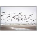 Picture of Seagulls flying on a rainy day _GroupedProduct_Rectangle_Landscape_Photography _GroupedProduct_Rectangle_Landscape_Canvas_Framed_
