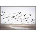 Picture of Seagulls flying on a rainy day _GroupedProduct_Rectangle_Landscape_Photography _GroupedProduct_Rectangle_Landscape_Canvas_Framed_