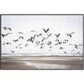 Picture of Seagulls flying on a rainy day _GroupedProduct_Rectangle_Landscape_Photography _GroupedProduct_Rectangle_Landscape_Canvas_Framed_