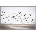 Picture of Seagulls flying on a rainy day _GroupedProduct_Rectangle_Landscape_Photography _GroupedProduct_Rectangle_Landscape_Canvas_Framed_