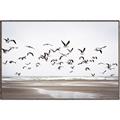 Picture of Seagulls flying on a rainy day _GroupedProduct_Rectangle_Landscape_Photography _GroupedProduct_Rectangle_Landscape_Canvas_Framed_