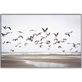 Picture of Seagulls flying on a rainy day _GroupedProduct_Rectangle_Landscape_Photography _GroupedProduct_Rectangle_Landscape_Canvas_Framed_