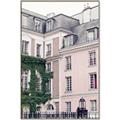 Picture of Pink Building in Paris _GroupedProduct_Rectangle_Portrait_Photography _GroupedProduct_Rectangle_Portrait_Canvas_Framed_