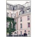 Picture of Pink Building in Paris _GroupedProduct_Rectangle_Portrait_Photography _GroupedProduct_Rectangle_Portrait_Canvas_Framed_