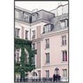 Picture of Pink Building in Paris _GroupedProduct_Rectangle_Portrait_Photography _GroupedProduct_Rectangle_Portrait_Canvas_Framed_