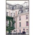 Picture of Pink Building in Paris _GroupedProduct_Rectangle_Portrait_Photography _GroupedProduct_Rectangle_Portrait_Canvas_Framed_