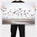 Picture of Seagulls flying on a rainy day _GroupedProduct_Rectangle_Landscape_Photography _GroupedProduct_Rectangle_Landscape_Canvas_