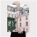 Picture of Pink Building in Paris _GroupedProduct_Rectangle_Portrait_Photography _GroupedProduct_Rectangle_Portrait_Canvas_
