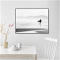 Picture of Lone Surfer _GroupedProduct_Rectangle_Landscape_Photography _GroupedProduct_Rectangle_Landscape_Canvas_Framed_
