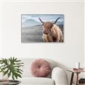 Picture of Furry highland cow _GroupedProduct_Rectangle_Landscape_Photography _GroupedProduct_Rectangle_Landscape_Canvas_Framed_