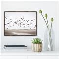 Picture of Seagulls flying on a rainy day _GroupedProduct_Rectangle_Landscape_Photography _GroupedProduct_Rectangle_Landscape_Canvas_Framed_