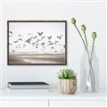 Picture of Seagulls flying on a rainy day _GroupedProduct_Rectangle_Landscape_Photography _GroupedProduct_Rectangle_Landscape_Canvas_Framed_