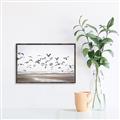 Picture of Seagulls flying on a rainy day _GroupedProduct_Rectangle_Landscape_Photography _GroupedProduct_Rectangle_Landscape_Canvas_Framed_