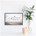 Picture of Seagulls flying on a rainy day _GroupedProduct_Rectangle_Landscape_Photography _GroupedProduct_Rectangle_Landscape_Canvas_Framed_