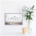 Picture of Seagulls flying on a rainy day _GroupedProduct_Rectangle_Landscape_Photography _GroupedProduct_Rectangle_Landscape_Canvas_Framed_