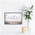 Picture of Seagulls flying on a rainy day _GroupedProduct_Rectangle_Landscape_Photography _GroupedProduct_Rectangle_Landscape_Canvas_Framed_