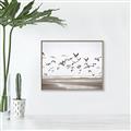 Picture of Seagulls flying on a rainy day _GroupedProduct_Rectangle_Landscape_Photography _GroupedProduct_Rectangle_Landscape_Canvas_Framed_