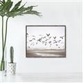 Picture of Seagulls flying on a rainy day _GroupedProduct_Rectangle_Landscape_Photography _GroupedProduct_Rectangle_Landscape_Canvas_Framed_