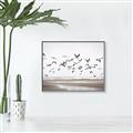 Picture of Seagulls flying on a rainy day _GroupedProduct_Rectangle_Landscape_Photography _GroupedProduct_Rectangle_Landscape_Canvas_Framed_